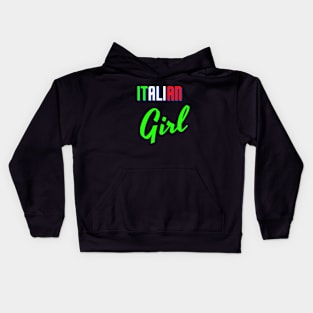 Italian Girl Kids Hoodie